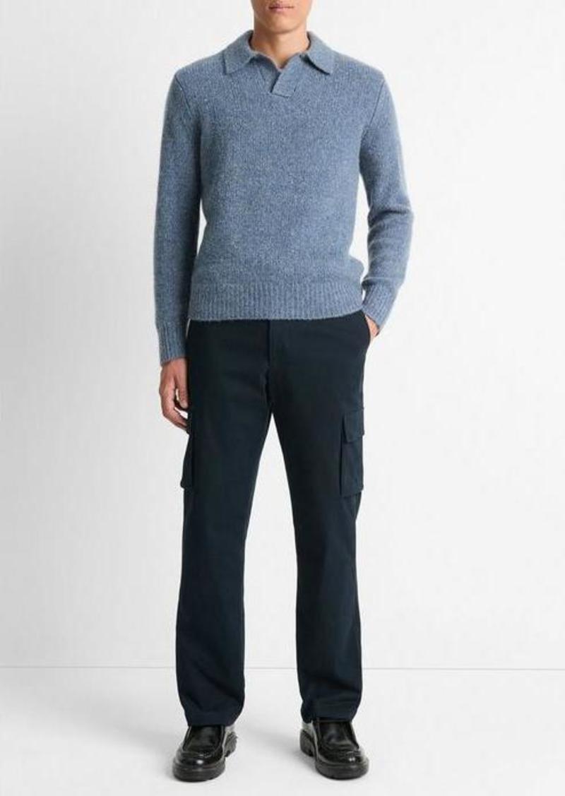 Vince Cashmere Donegal Johnny-Collar Sweater