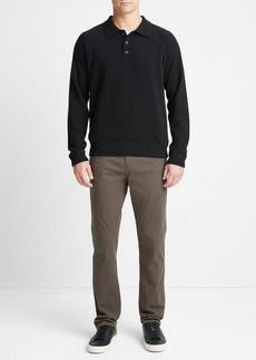 Vince Cashmere Long-Sleeve Polo Sweater