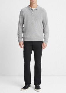 Vince Cashmere Long-Sleeve Polo Sweater