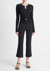 Vince Cashmere-Silk Ribbed Cardigan