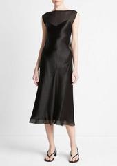 Vince Chiffon-Layered Satin Slip Dress