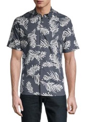 Vince ​Classic-Fit Leaf-Print Shirt