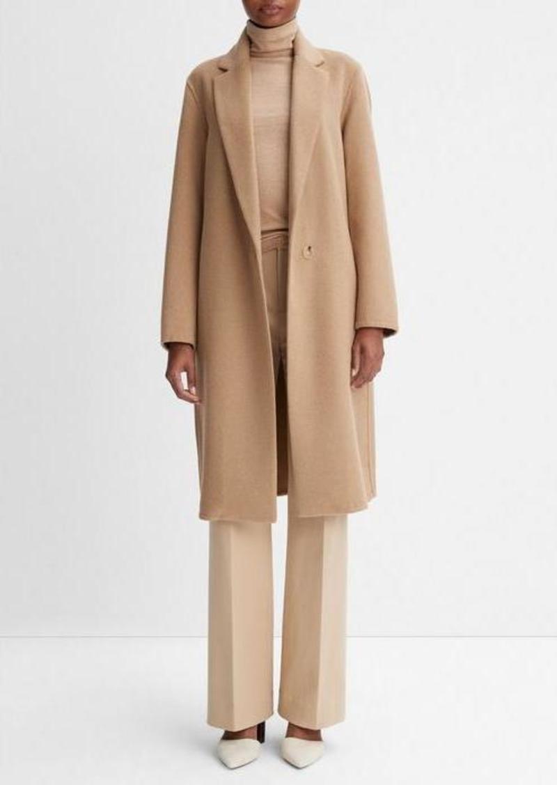 Vince Classic Wool-Blend Straight Coat