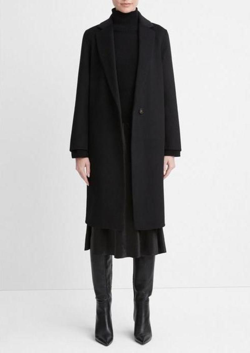 Vince Classic Wool-Blend Straight Coat