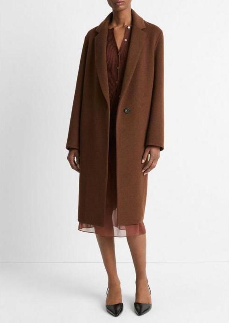 Vince Classic Wool-Blend Straight Coat