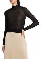 Vince Cotton-Blend Knit Turtleneck Sweater