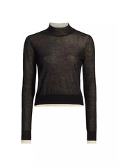 Vince Cotton-Blend Knit Turtleneck Sweater