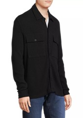 Vince Cotton-Blend Waffle-Knit Shirt Jacket