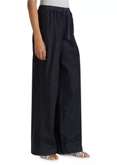 Vince Cotton Drawstring Wide-Leg Pants