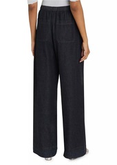 Vince Cotton Drawstring Wide-Leg Pants