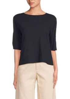 Vince Cotton Linen Relaxed Top