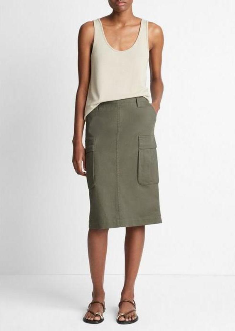 Vince Cotton Low-Rise Utility Cargo Skirt