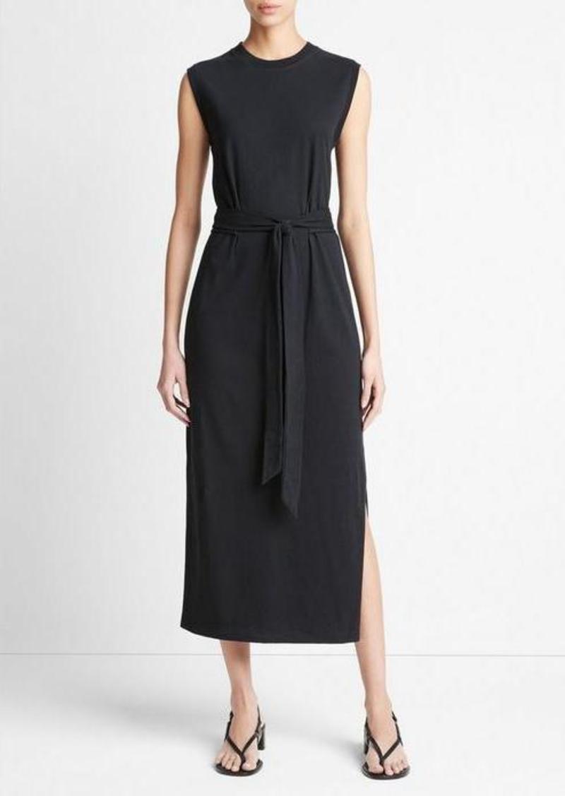 Vince Cotton Sleeveless Wrap Dress