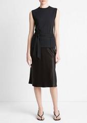 Vince Cotton Sleeveless Wrap Top