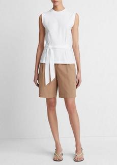 Vince Cotton Sleeveless Wrap Top