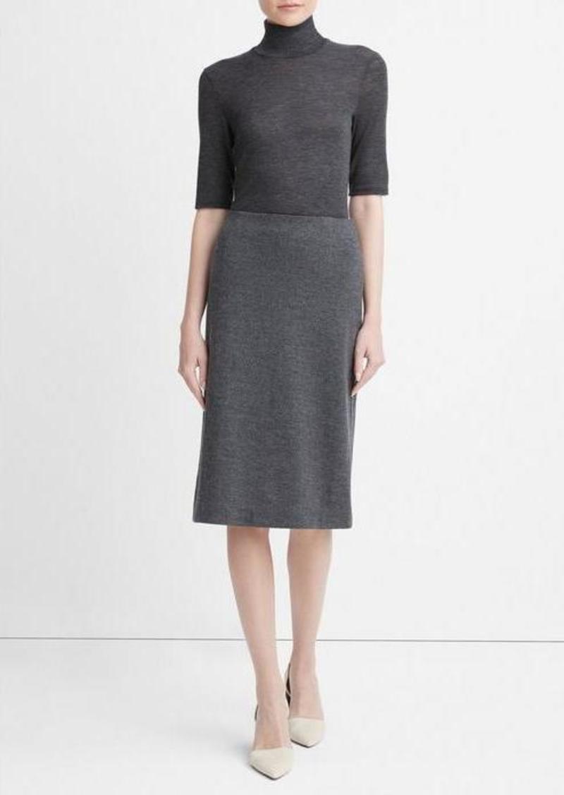Vince Cozy Wool Fitted Slip Skirt