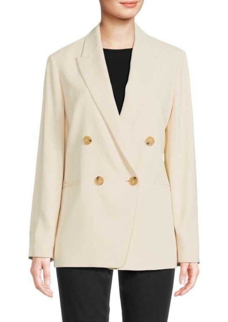 Vince Crepe Double Breasted Blazer