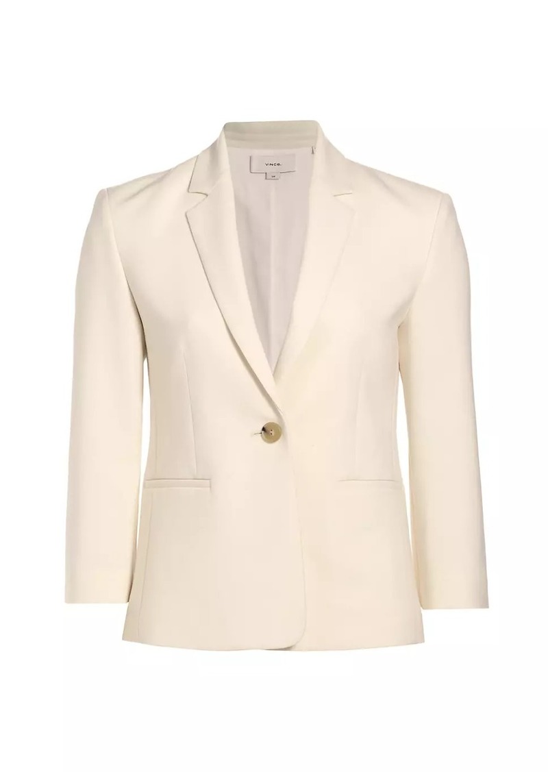 Vince Crepe Single-Breasted Blazer