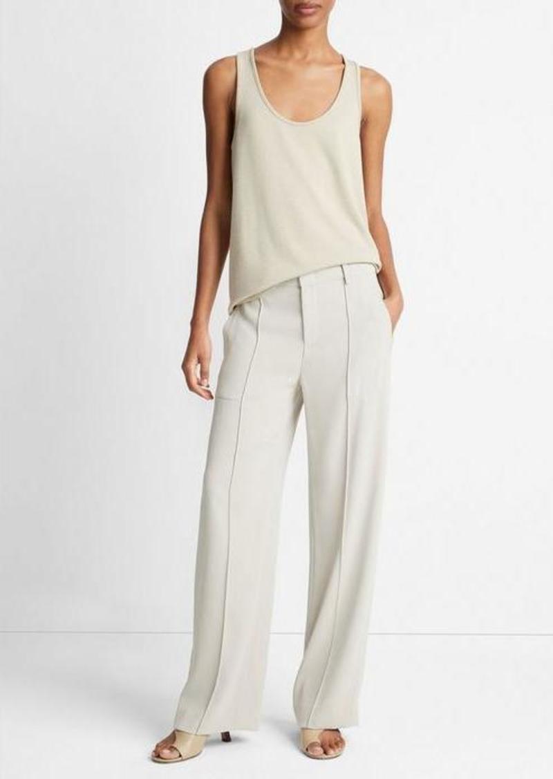 Vince Crepe Wide-Leg Utility Pant