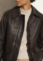 Vince Cropped Leather Jacket