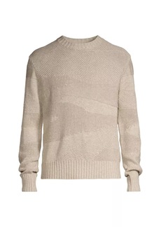 Vince Desert Scape Linen-Blend Crewneck Sweater