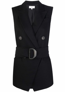 Vince double-breasted belted vest