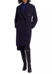 Vince Double-Breasted Wool-Blend Coat