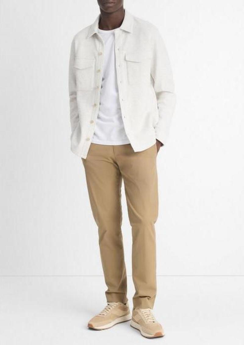 Vince Double-Knit Cotton-Blend Piqué Shirt Jacket