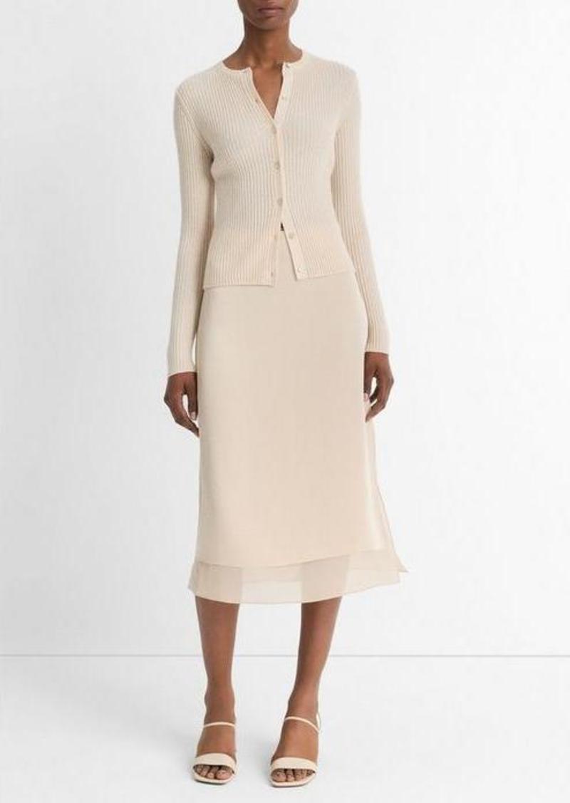 Vince Double Side-Slit Straight Skirt