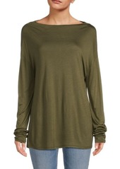 Vince Drop shoulder Boatneck Top