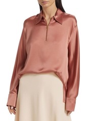 Vince Drop Shoulder Silk Blouse