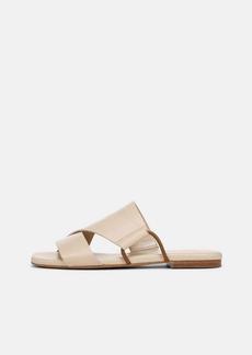 Vince Dylan Leather Criss-Cross Slide Sandal