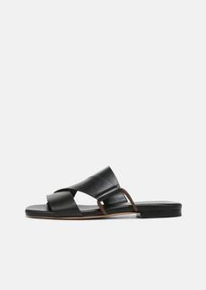 Vince Dylan Leather Criss-Cross Slide Sandal