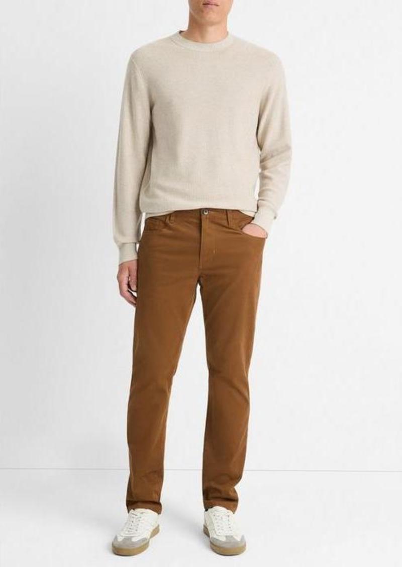 Vince Dylan Slim 5-Pocket Peached Stretch-Cotton Pant