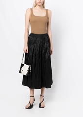 Vince elasticated-waist gathered midi skirt