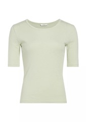 Vince Elbow-Sleeve Cotton-Blend T-Shirt