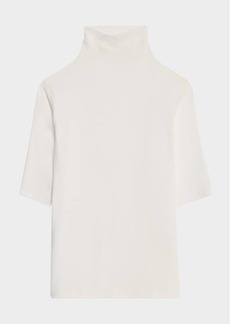 Vince Elbow-Sleeve Turtleneck Top 