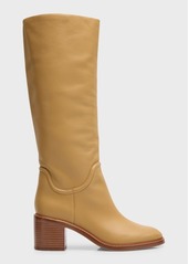 Vince Fabian Block-Heeled Leather Boots