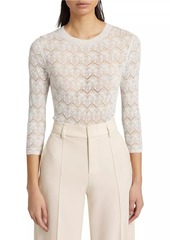 Vince Fine Lace Pointelle Sweater