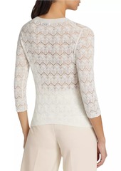 Vince Fine Lace Pointelle Sweater