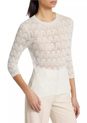 Vince Fine Lace Pointelle Sweater