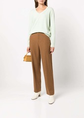 Vince flannel straight-leg trousers