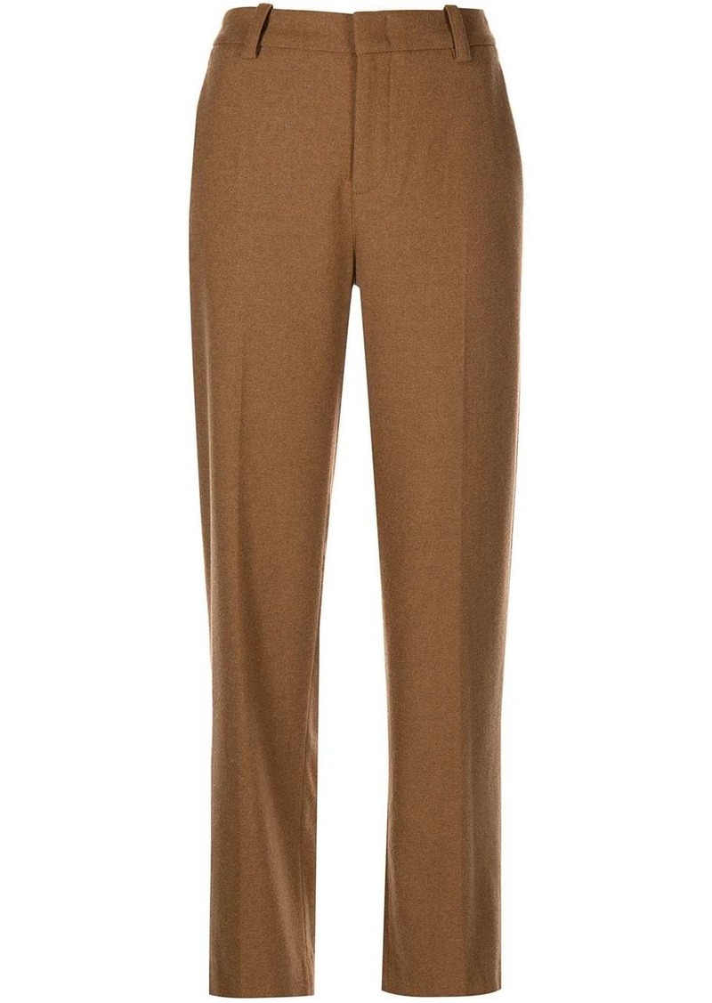 Vince flannel straight-leg trousers