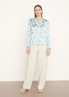 Vince Flora Crushed Band Collar Blouse