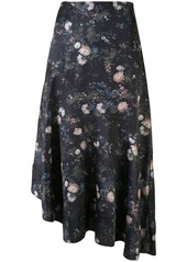 Vince floral-print asymmetric skirt