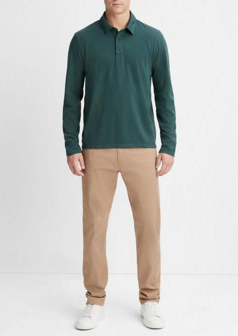 Vince Garment Dye Long-Sleeve Polo Shirt