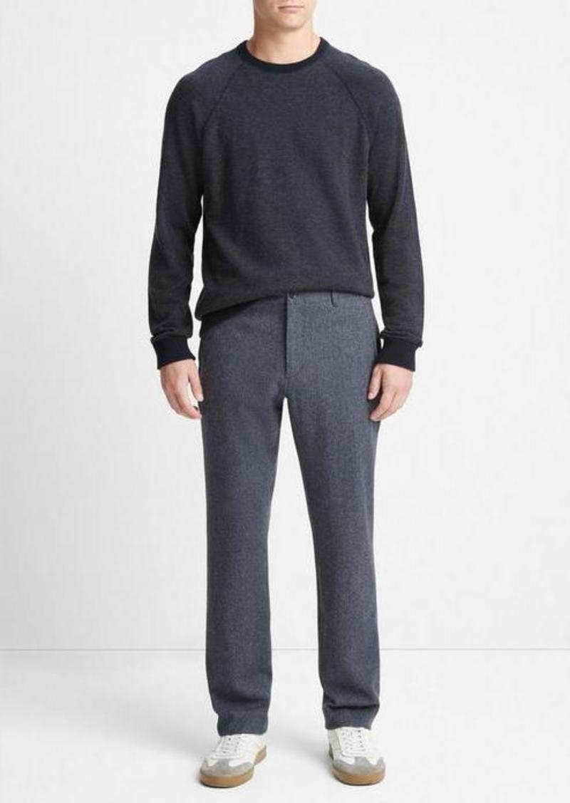 Vince Herringbone Virgin Wool-Blend Flannel Trouser