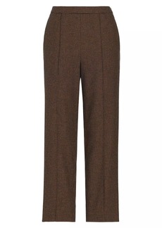 Vince Houndstooth Straight-Leg Pull-On Pants