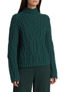 Vince Interlaced Cable Knit Turtleneck Sweater