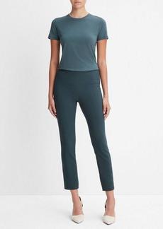 Vince Italian Cotton-Blend Stitch-Front Seam Legging